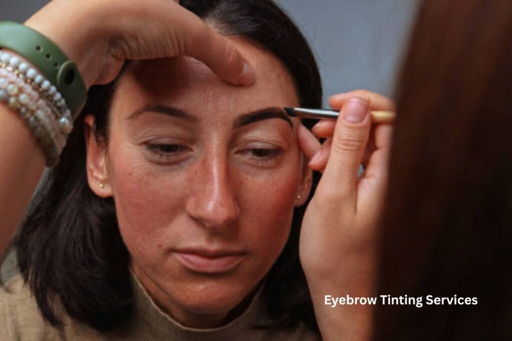 Eyebrow tinting services