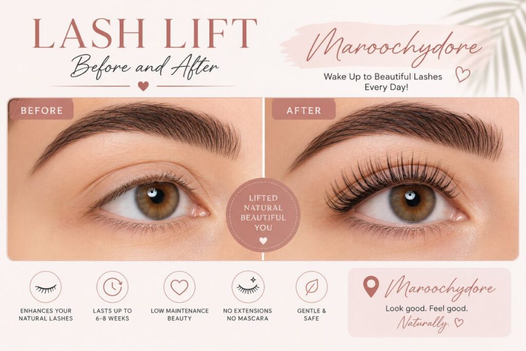 Lash Lift Before and After Maroochydore
